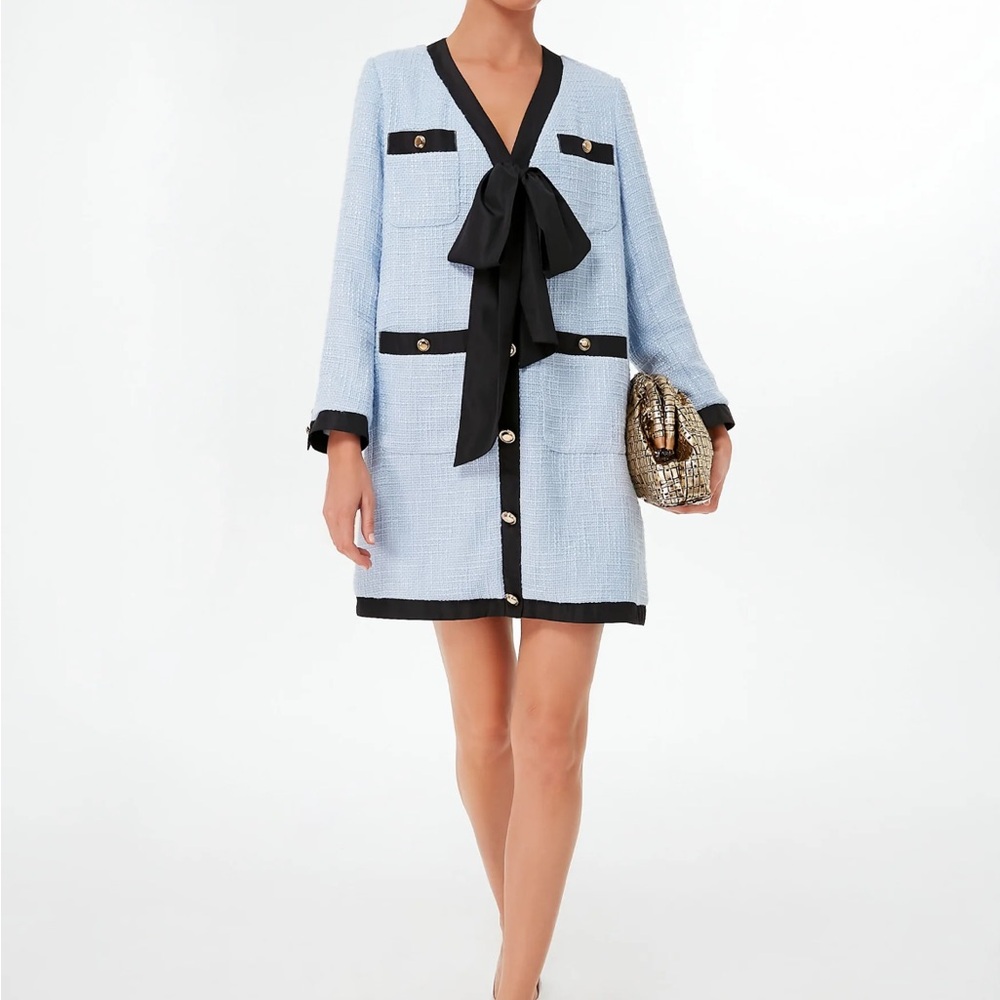 Polander Place Coco Tweed Dress - Blue